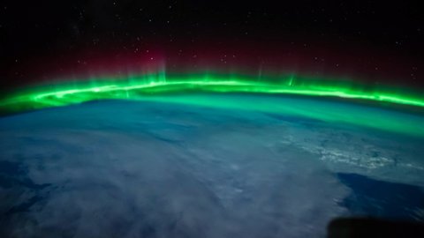 Time lapse of Aurora Borealis over Eastern North America