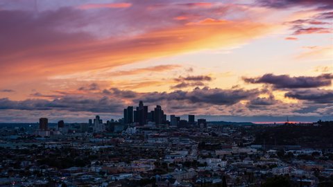 Downtown Los Angeles Sunset Timelapse