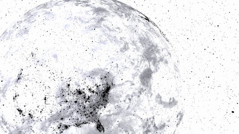 Techy black and white earth. Great textless background video with room for your text. Perfect for presentations. 