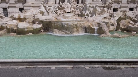 The marvellous Trevi Fountain (Fontana di Trevi) in Rome on a sunny day, Italy.
