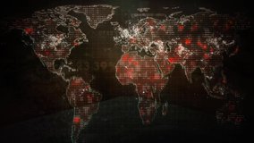 World Map Hots pots Eyes over Face mask 4K Loop features a person wearing a face mask superimposed over a world map with animated hots pots in a loop - Powered by Shutterstock - Get 15% off with code: PIKWIZARD15