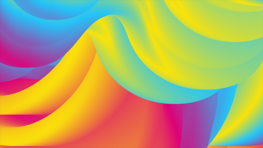 Colorful 3d flowing wavy liquid shapes abstract motion background. Seamless looping. Video animation Ultra HD 4K 3840x2160 | Shutterstock HD Video #1052997113