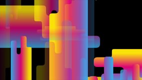 Modern colorful geometric shapes abstract motion background. Seamless looping. Video animation Ultra HD 4K 3840x2160