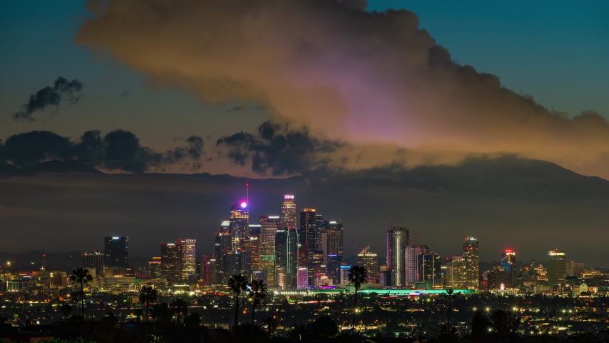 Downtown Los Angeles Sunrise Timelapse