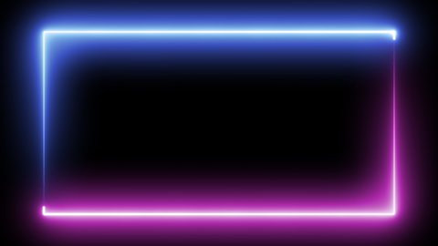 Neon loop abstract seamless background blue purple spectrum looped animation fluorescent ultraviolet light  glowing neon line Abstract background web neon box pattern LED screens projection technology