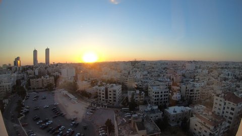 Amman Jordan Sunset Time Lapse White Buildings