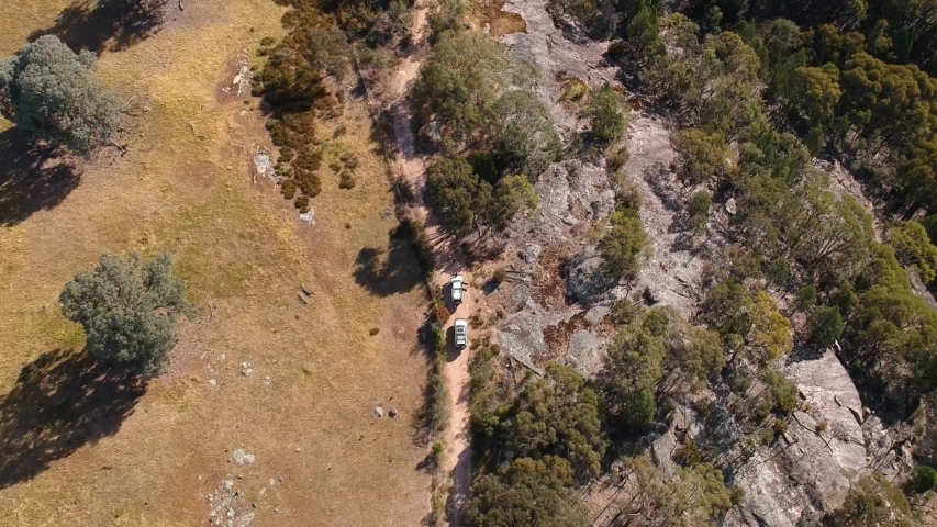 Rolling australian hills and rocky landscape 
