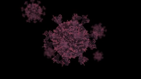 Virus concept animation background. You can use it for a health, medical, social media background. Seamless loop.