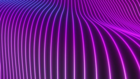 Looped animation. Abstract colorful wavy background in bright neon colors. Modern colorful wallpaper. 3d rendering.