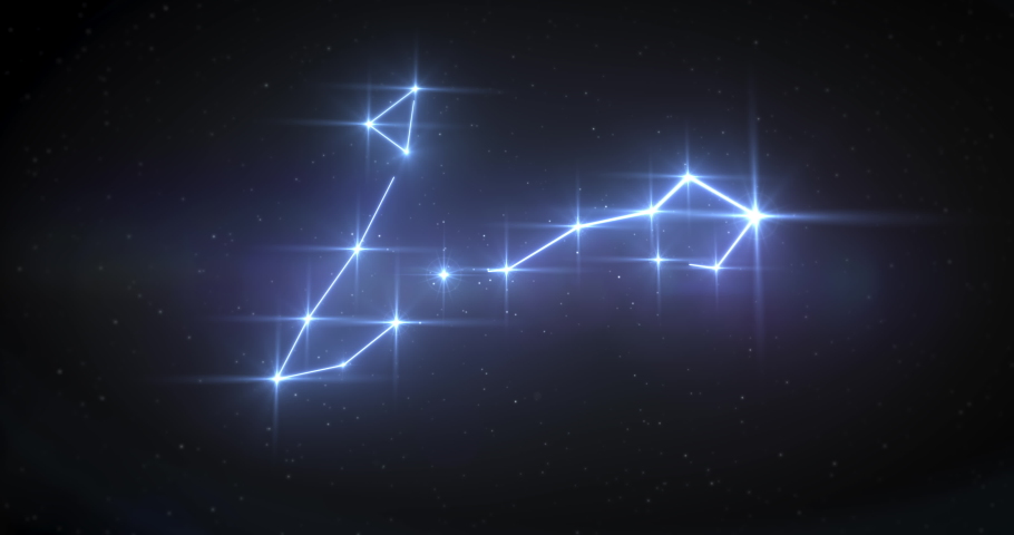 Sagittarius Zodiac Signs Gold circle animation zoom-out - 3d animation ...