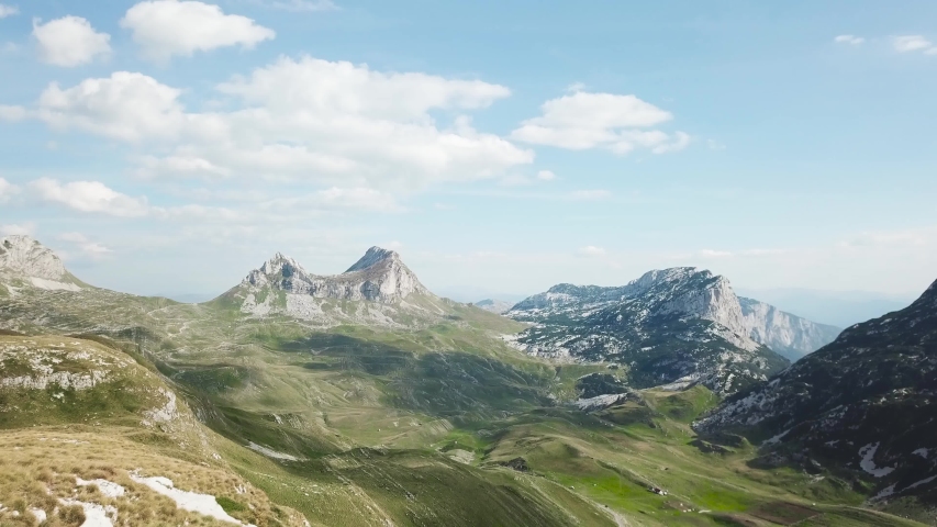 Top View Of Mountain Valley Landscape