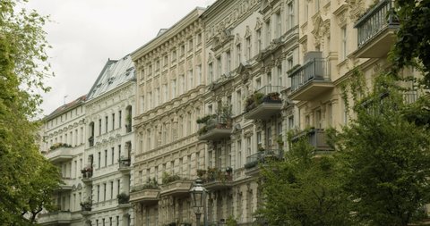 Historic Houses in Berlin District Kreuzberg with Romantic Balconies