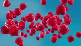 Flying of Raspberry in Blue Background - Powered by Shutterstock - Get 15% off with code: PIKWIZARD15