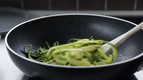 Zucchini green vegetable pasta low carb keto paleo diet