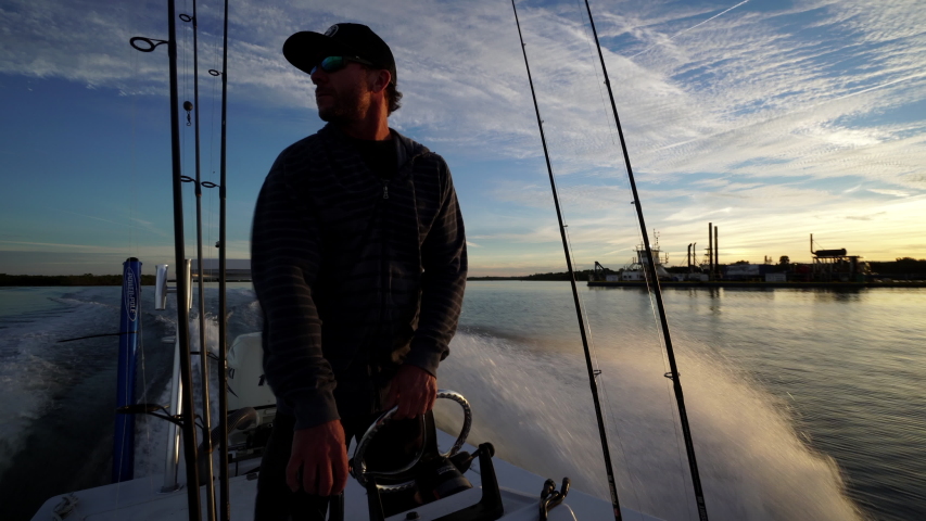 Ponce Inlet , Florida / United States Virgin Islands (US) - 12 15 2018: Fishing is an important industry in Florida, greatly contributing to the local economy.