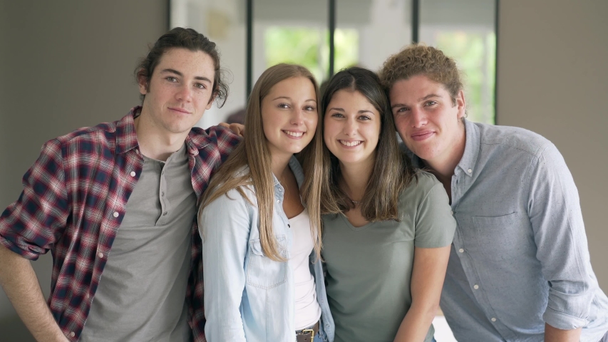 a group of young people together smiling, a Person Video by goodluz