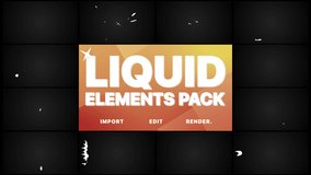 Liquid Motion Elements And Transitions is a great Motion Graphics Pack. Easy to customize with your favorite software. Just drop it into your project. Alpha channel included.