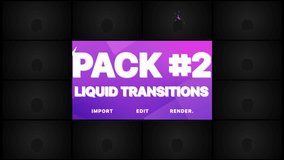 Liquid Transitions is amazing Motion Graphics Pack. Easy to customize. Alpha channel included. Works with any video edition software. More elements in our portfolio.