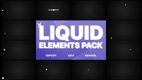 Liquid Elements And Transitions is amazing collections Motion Graphics Pack. Just drop it into your project. Alpha channel included. More elements in our portfolio.