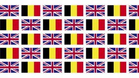UK Belgium Flag Loop Background