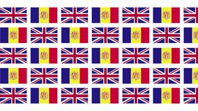 UK Andorra Flag Loop Background