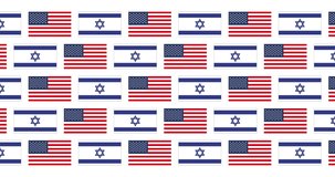USA Israel Flags Loop Background