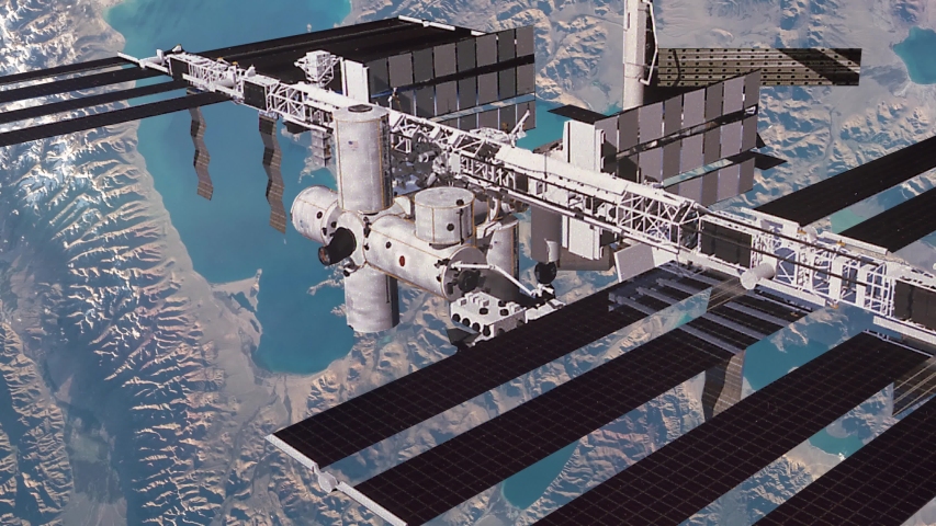 international-space-station-floating-above-the-earth-image-free-stock