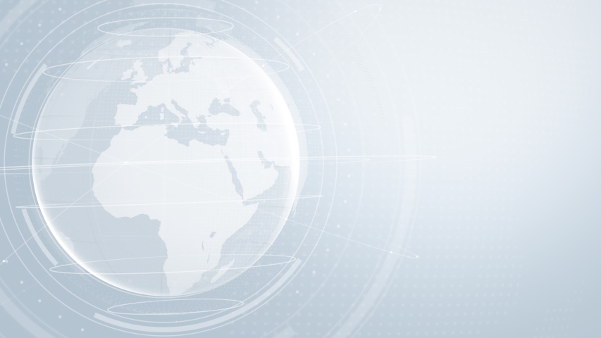 The earth rotating with node and line graphic, Global communication concept, News background, Business expansion worldwide background, 4k Resolution.