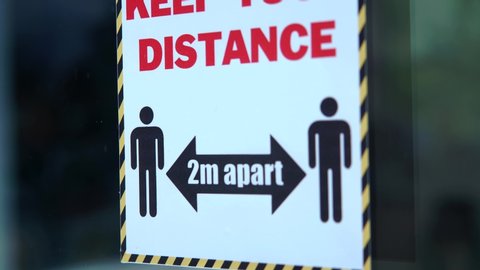 Social Distancing 'Keep Your Distance' Sign, 2 Metres Apart.