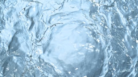 Super Slow Motion Abstract Shot of Waving Blue Water Background at 1000fps.