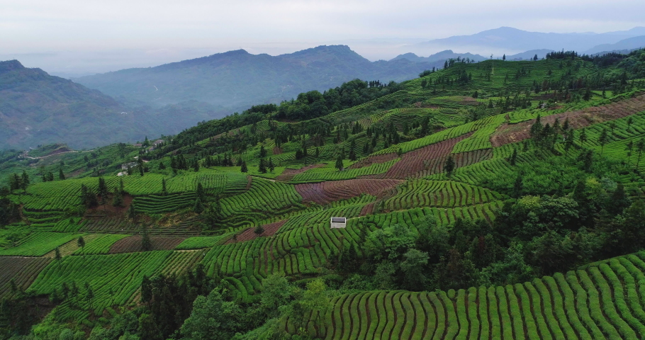 Farmland and mountain landscape with clouds image - Free stock photo ...