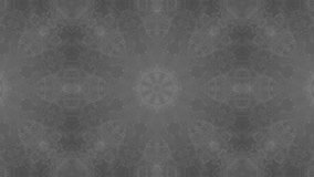 Ethnic patterns on a gray background. looping animation of mandala. forms change endlessly. abstract elements with grunge effect