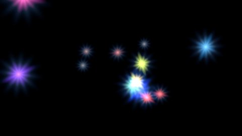 Loop Rotating Stars On Black Background Stock Footage Video (100% ...