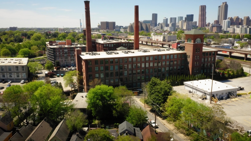 Atlanta Georgia Aerial of Cabbagetown
