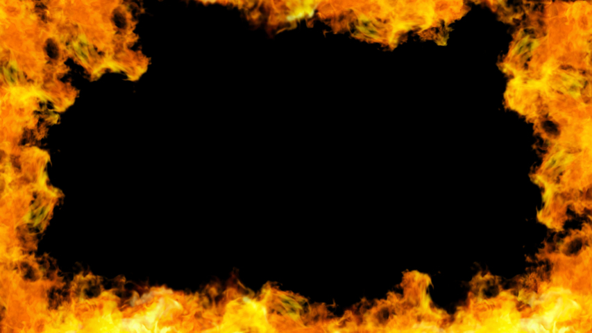 Fire Flames Realistic Close Up. 3D rendering.This clip have alpha chaneel place on footage or background.Clip loop animation.