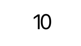 Countdown clock from 10 to 1.Count 10-1 simply on a white background.