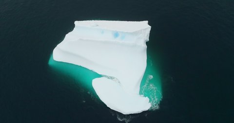 MS HA Iceberg floating on water / Antarctica