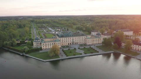 Aerial view of the royal Castle, Drottningholm, Stockholm