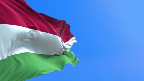 Hungary flag - 3D realistic waving flag background