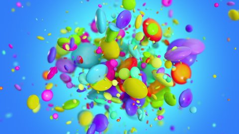 Colored Candy explosion in 4K