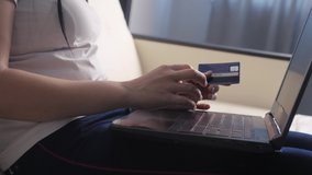 girl makes online sale shopping concept with laptop digital tablet lifestyle. brunette lying on couch watching shop online paying credit card. Shop online score - Powered by Shutterstock - Get 15% off with code: PIKWIZARD15
