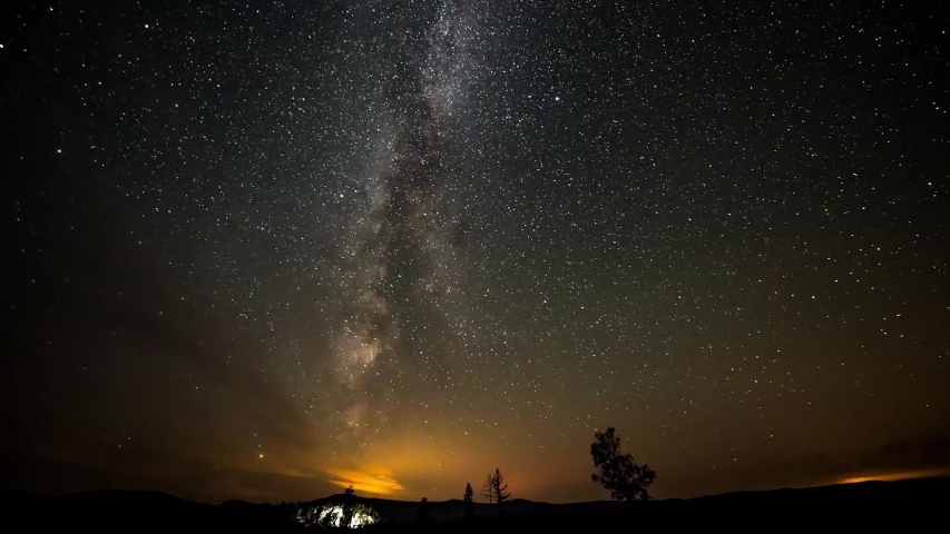 time laps, let the milky way move through the night sky