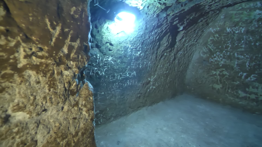 Ancient Christian caves in Cappadocia. Turkey.