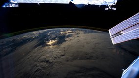 Planet Earth seen from the ISS. Elements of this video furnished by NASA.