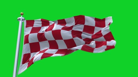 4k Checkered Race Flag Check Flag wavy silk fabric fluttering Racing Flags,seamless looped waving green background.Silk cloth fluttering in wind.3D digital animation plaid Formula One car motor sport.