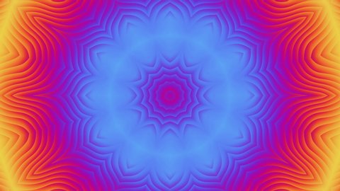 Abstract multicolored optical visualization movement equalizer flower light background digital animation bright rotating colorful symmetric kaleidoscope seamless loopable backdrop