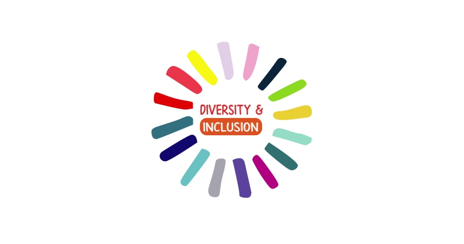 Diversity and inclusion animated logo on white background | Shutterstock HD Video #1053453071