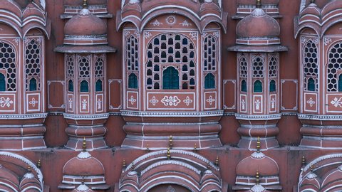 The Palace of Winds, Hawa Mahal or The Palace of Breeze in Jaipur, The Pink City of India, Asia