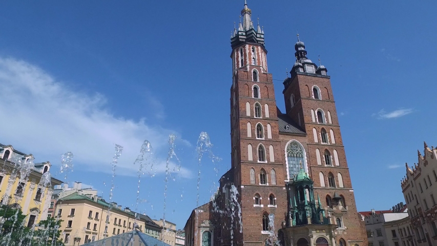 St. Mary's Basilica in the Market Square in Poland image - Free stock ...