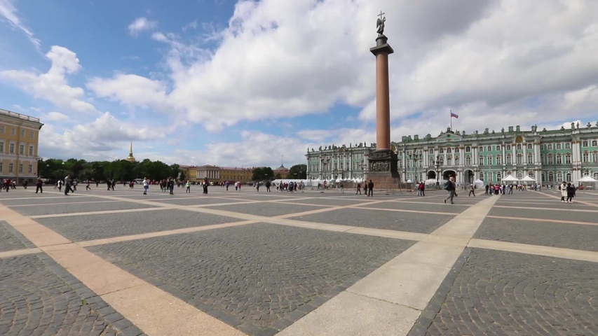 Main square of Winter Palace in Saint Petersburg Russia